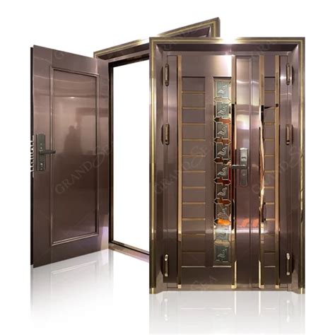 Modern Stainless Steel Anti Theft Exterior Front Doors For High End Hotels And Homes With Smart