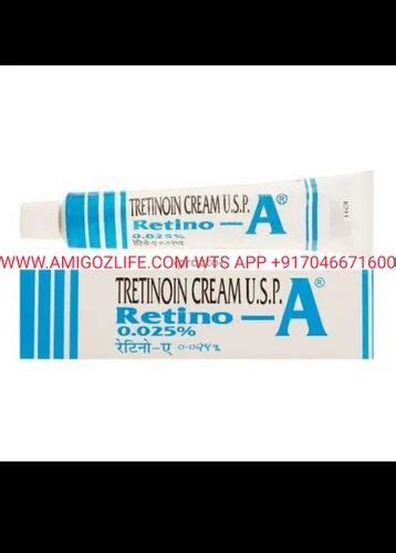 Tretinoin Cream Retino A 0 05 Packaging Type Tube Packaging Size