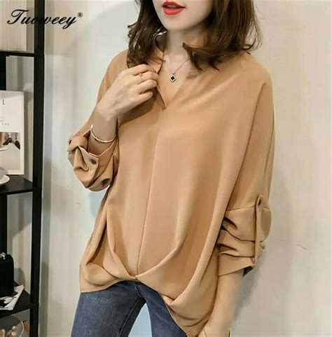 Classy Work Outfits Mid Length Sleeves Bat Sleeve Womens Chiffon