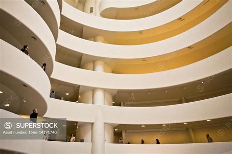 Interior view of Guggenheim Museum or Solomon R. Guggenheim Museum, by ...