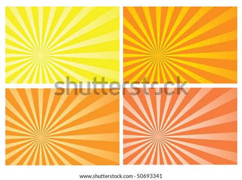 Yellow Orange Burst Rays Background Eps10 Stock Vector Royalty Free