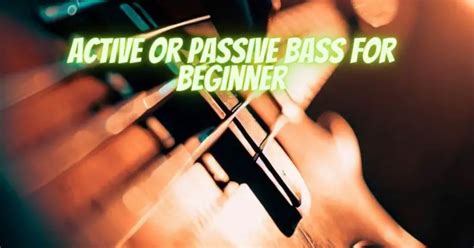 Active Or Passive Bass For Beginner All For Turntables