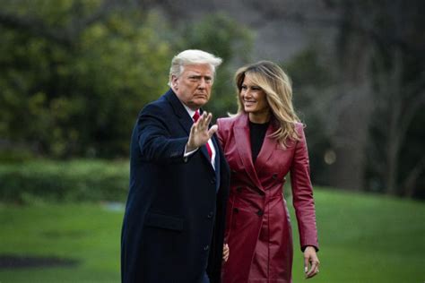 President Donald Trump and first lady Melania Trump wear matching ...