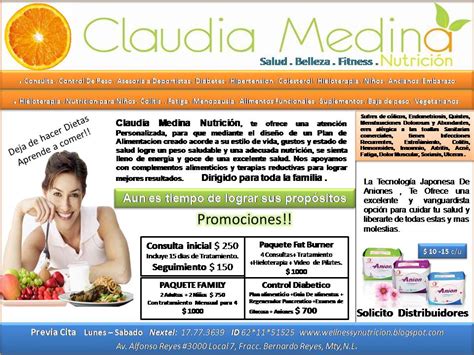 Claudia Medina NutriciÓn Promocion Diciembre 2009