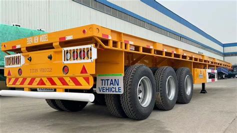 12 5m Tri Axle Trailer For Sale Semi Truck Flatbed Trailer For Sale