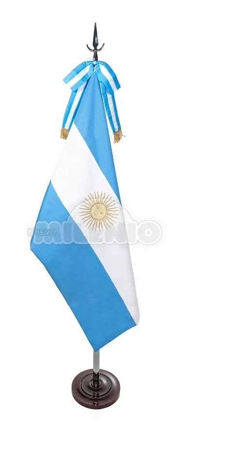 Bandera Argentina Con Sol Asta Mono Ceremonia Adulto Mebuscar Argentina