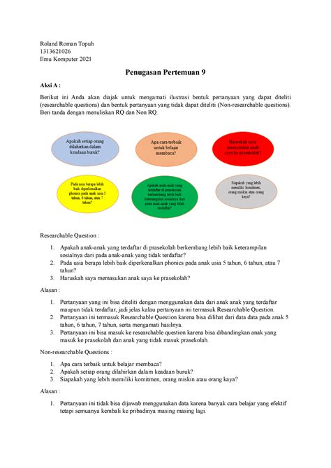 Logika Penalaran Penugasan 9 Roland Roman Topuh 1313621026 Ilmu