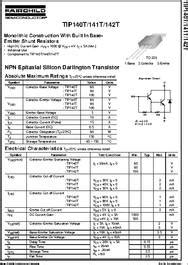 TIP142T Datasheet Monolithic Construction With Built In Base Emitter