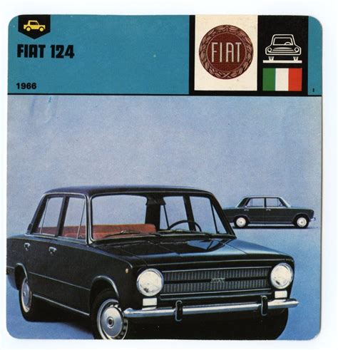 Fiat 124 Gt Production Car Edito Service Sa Auto Rally Card Ebay