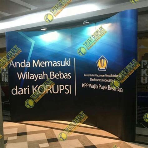 Jual Backwall Backdrop Pameran Curve 3x4 Dengan Printing