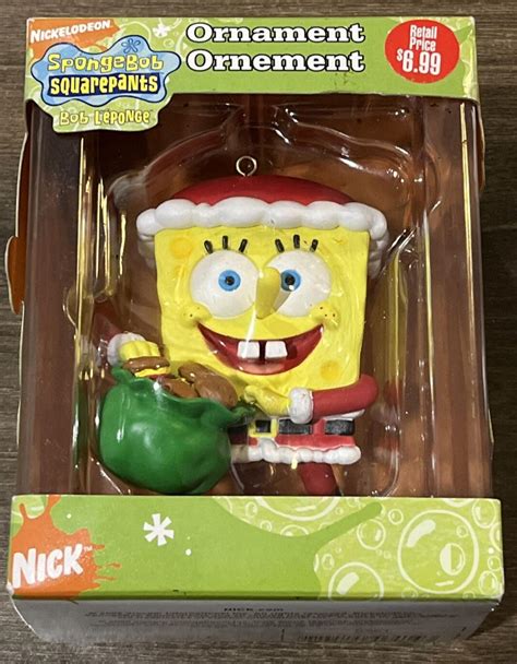 SPONGEBOB SQUAREPANTS NICKELODEON 2008 VIACOM CHRISTMAS ORNAMENT NEW IN ...