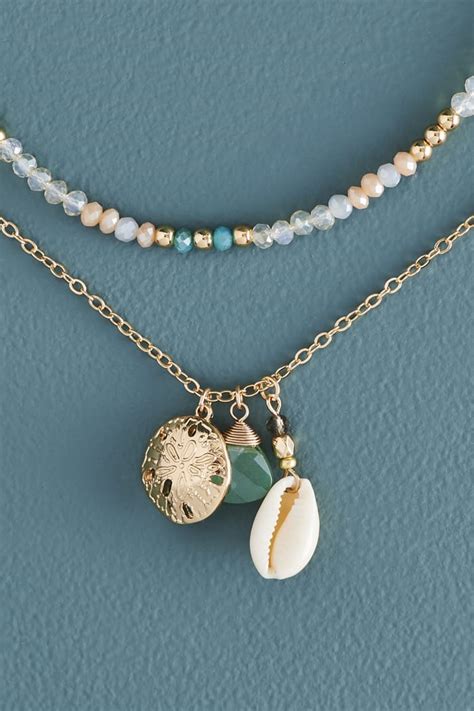 Mini Shell Bead Necklace Set