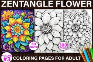 Zentangle Flower Coloring Pages Graphic By Asma Store Creative