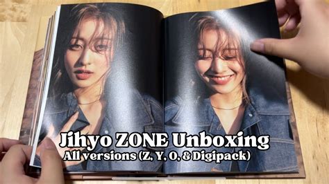 Jihyo Zone Album Unboxing Z Y O And Digipack Versions Youtube