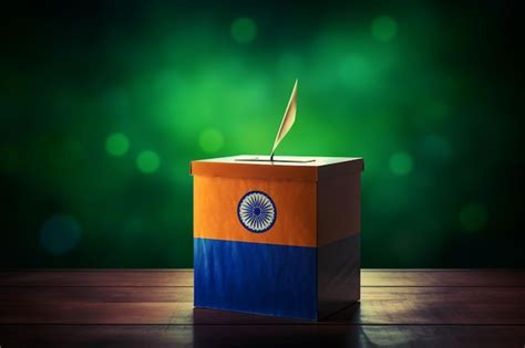 Vote india background with indian flag colors | Premium AI-generated image