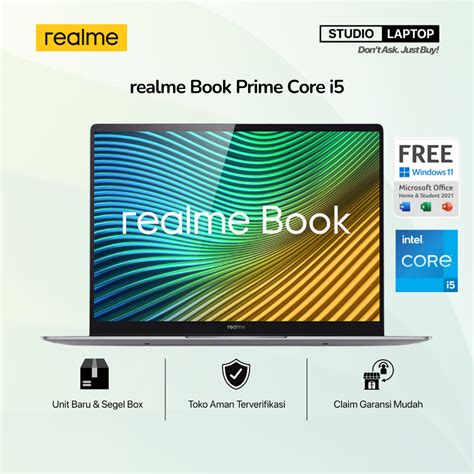 Jual realme Book Prime / Core i5 11320H Iris Xe / RAM 8GB 512GB SSD ...
