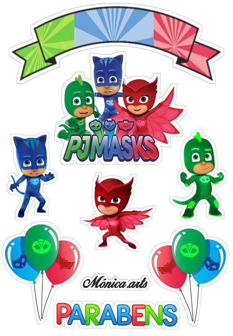 Kit Festa Pj Masks Para Imprimir Origamiami Arte Para Toda A Festa