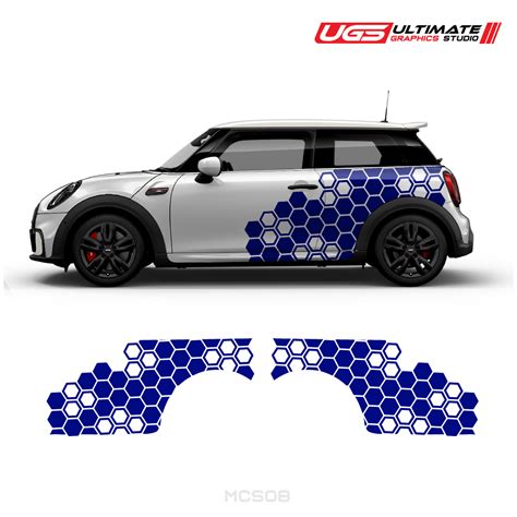 Mini Cooper Side Honeycomb Pattern Graphics