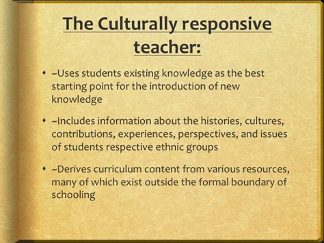 Culturally Responsive Teaching Mrs Miller The Science Teachers Portfolio