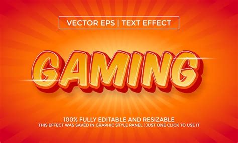 Efecto De Texto De Juego O Efecto De Texto Vectorial Y Estilo De Texto