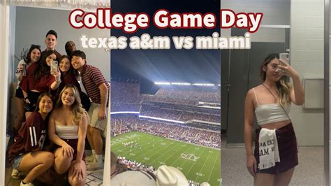 College Game Day Vlog Texas A M Vs Miami YouTube