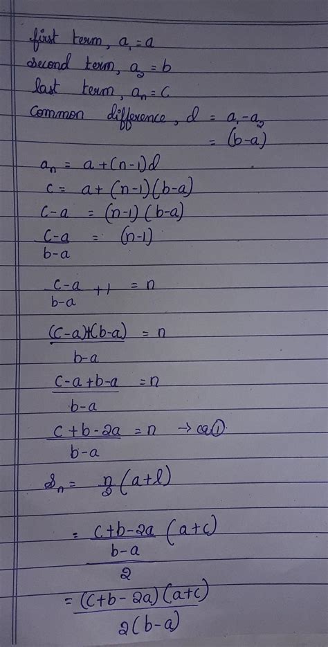 Find The Sum Of An Ap Whose First Term Is A And Second Term Is B And