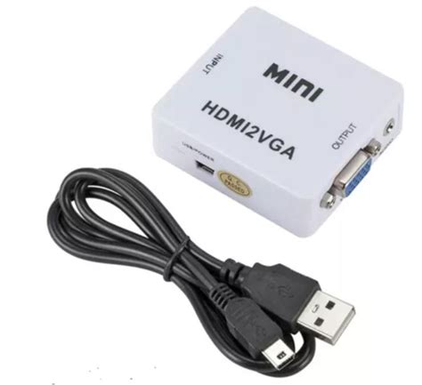 Convertidor Adaptador Vga A Hdmi Con Audio Full Hd Mini Vga Hdmi Tc