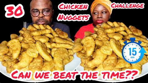 Silent 30 Chicken Nuggets In 15 Minutes Challenge Can We Beat The