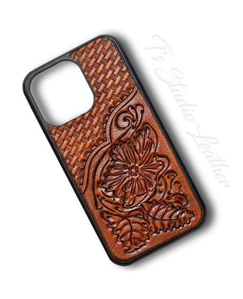 Ts Studio Leather Phone Case iPhone Samsung Galaxy Hand Tooled Western