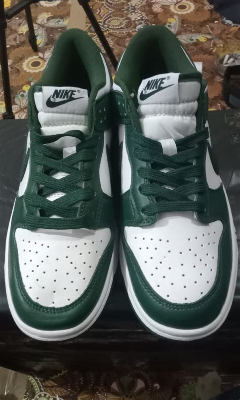 Nike Dunk Low Spartan Green Fesyen Pria Sepatu Sneakers Di Carousell