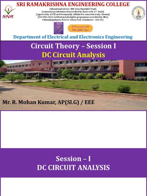 Session I - DC Circuit Analysis | PDF | Electric Current | Voltage