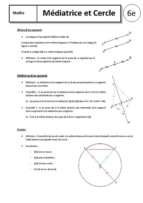 M Diatrice Cercle Cours Me G Om Trie Pass Education