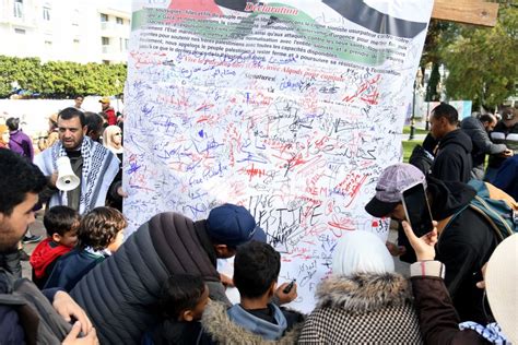 Rabat La Mobilisation Des Marocains En Soutien Gaza Se Poursuit