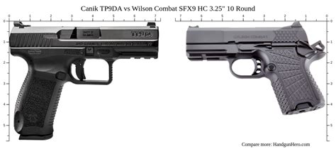 Canik Tp Da Vs Wilson Combat Sfx Hc Round Size Comparison