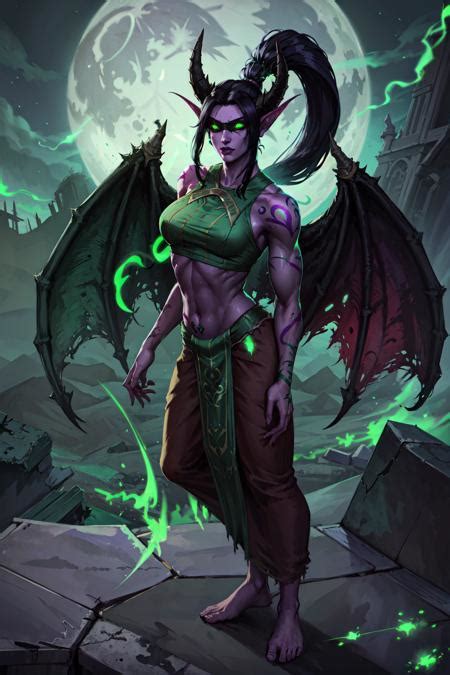 AI Art LoRA Model SXZ Illidari Demon Hunters Warcraft PixAI