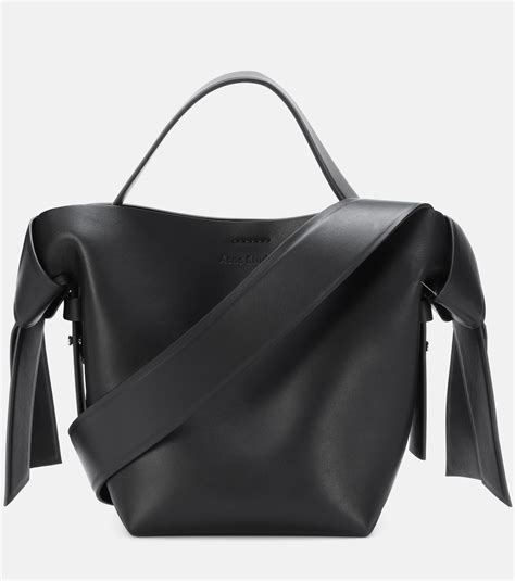 Musubi Mini Leather Shoulder Bag In Black Acne Studios Mytheresa