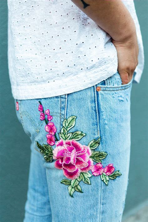 Add Feminist Flair To These Diy Embroidered Jeans Embroidery Jeans