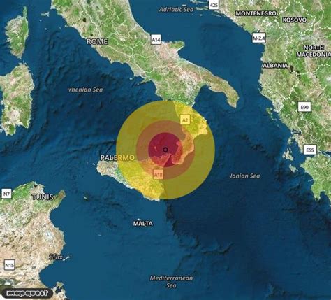 Terremoto In Provincia Di Messina In Sicilia A Villafranca Tirrena