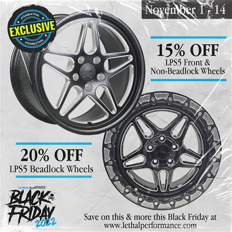 Wheel Wednesday Black Friday Deals Save On Lethal Performance Lps S