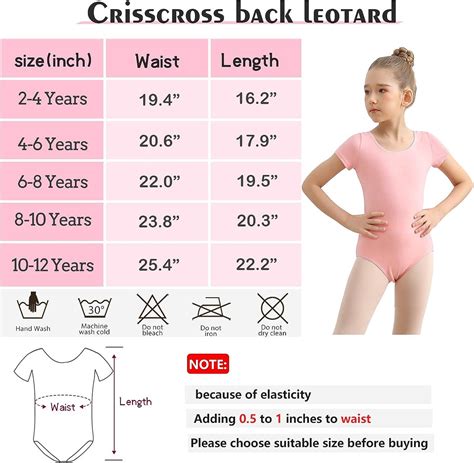 Molldan Girls Dance Ballet Leotard Short Sleeve Criss Cross Straps