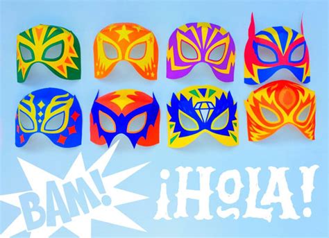 Make printable lucha libre masks - Easy costume ideas!