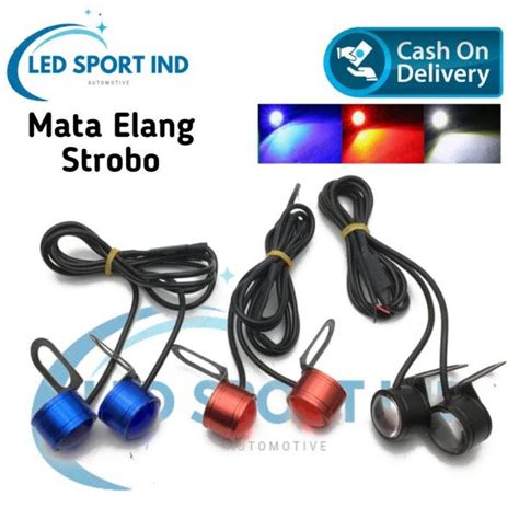 Lampu Mata Elang Strobo Eagle Eye Flash Strobo Kedip Led Dengan