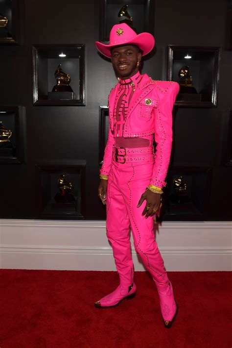 Lil Nas X Is A Popping Pink Cowboy At The Grammys - Essence | Essence