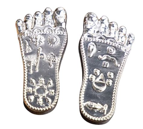 Svastika Shree Krishna Charan Paduka Lotus Feet - With Base| Buy Indian ...