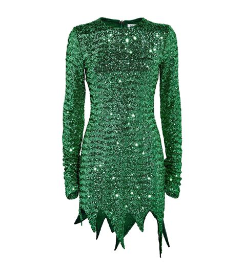 The Attico Sequin Deva Mini Dress Harrods Sg