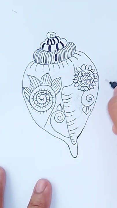 How To Draw Conch Shell Very Easy How To Draw Shankhdrawing Of