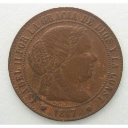 1867 Isabel Ii Medio Centimos De Escudo Barcelona