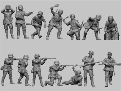 Zvezda German Infantry Platoon Scale Model