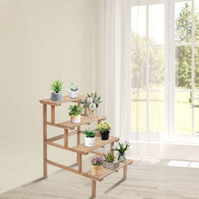 Arlmont Co Lailah Rose Rectangular Multi Tiered Solid Wood Plant