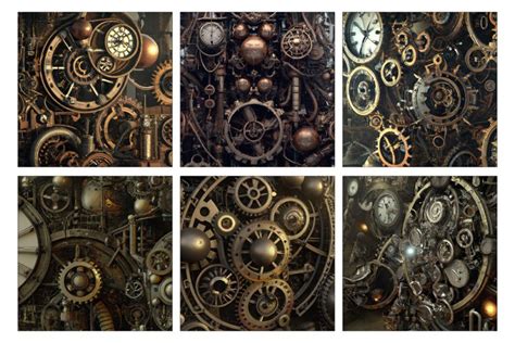 Steampunk Industrial Backgrounds, 12x12 digital (2320114)